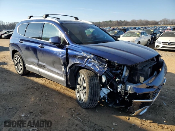 2022 Hyundai Santa Fe Calligraphy with VIN 5NMS54AL6NH428835, listed as a Copart auction lot 86538484 with 34,154 mi miles and Salvage Title. Bid and sale history available at carsss.com. Image 4.
