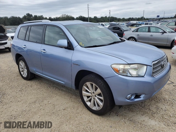 2009 Toyota Highlander Hybrid Limited with VIN JTEEW44A092026481, listed as a Copart auction lot 74761624 with 0 mi miles and Non Repairable. Bid and sale history available at carsss.com. Image 4.
