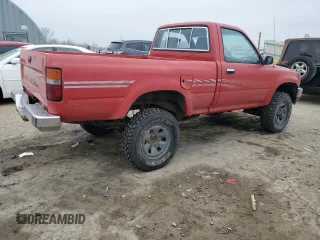 1991 Toyota Pickup DX z VIN JT4RN01P0M7042332, wystawiony jako Copart lot #42408835 z przebiegiem 211 481 mil mil oraz Szkoda całkowita • Salvage title. Historia ofert i sprzedaży dostępna na DreamBid. Obrazek 3.
