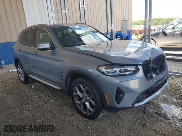2024 BMW X3 xDrive30i with VIN 5UX53DP00R9V28011, listed as a Copart auction lot 55815905 with 28,391 mi miles and Clean Title. Bid and sale history available at DreamBid. Image 4.