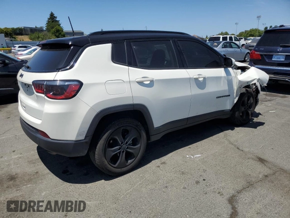 2020 Jeep Compass Latitude with VIN 3C4NJCBB8LT257630, listed as a Copart auction lot 58979745 with 128,196 mi miles and Salvage title. Bid and sale history available at DreamBid. Image 3.