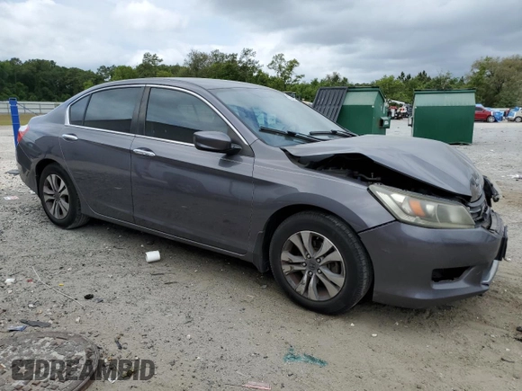 2014 Honda Accord Sedan LX with VIN 1HGCR2F34EA106647, listed as a Copart auction lot 53241395 with 397,414 mi miles and Salvage Title. Bid and sale history available at carsss.com. Image 4.