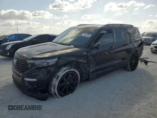 2022 Ford Explorer ST-Line with VIN 1FMSK8KH8NGB77555, listed as a Copart auction lot 77342154 with 13,365 mi miles and Salvage Title. Bid and sale history available at carsss.com. Image 1.
