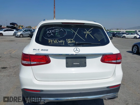 2018 Mercedes-Benz GLC 300 with VIN WDC0G4JB5JV052936, listed as a IAAI auction lot 42208183 with 64,578 mi miles and . Bid and sale history available at DreamBid. Image 15.