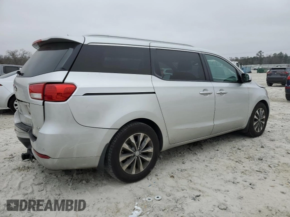 2016 Kia Sedona SX with VIN KNDMC5C12G6129925, listed as a Copart auction lot 86395504 with 195,000 mi miles and Salvage Title. Bid and sale history available at carsss.com. Image 3.