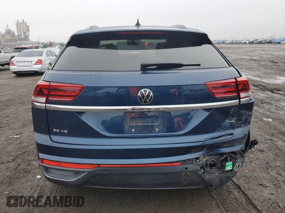2021 Volkswagen Atlas SE with VIN 1V2JE2CA2MC241535, listed as a Copart auction lot 44203225 with 33,995 mi miles and Salvage title. Bid and sale history available at DreamBid. Image 6.