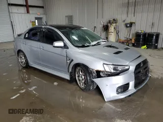 2014 Mitsubishi Lancer Evolution MR with VIN JA32W5FV6EU000610, listed as a Copart auction lot 43634925 with 62,301 mi miles and Salvage Title. Bid and sale history available at carsss.com. Image 4.