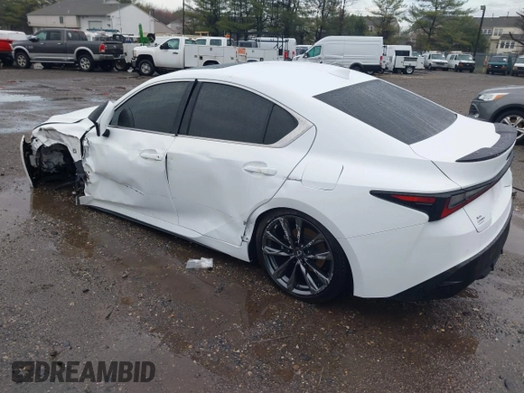 2022 Lexus IS 350 F Sport with VIN JTHGZ1E23N5024970, listed as a IAAI auction lot 41784335 with 17,914 mi miles and . Bid and sale history available at DreamBid. Image 3.