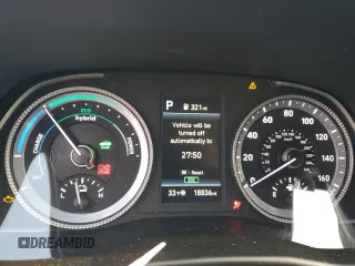 2022 Hyundai Sonata Hybrid Blue with VIN KMHL24JJ6NA038075, listed as a Copart auction lot 86446664 with 18,836 mi miles and Salvage Title. Bid and sale history available at carsss.com. Image 9.