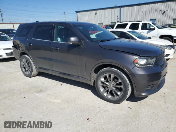 2019 Dodge Durango GT Plus with VIN 1C4RDHDG7KC824435, listed as a Copart auction lot 48637995 with 105,543 mi miles and Salvage Title. Bid and sale history available at carsss.com. Image 4.