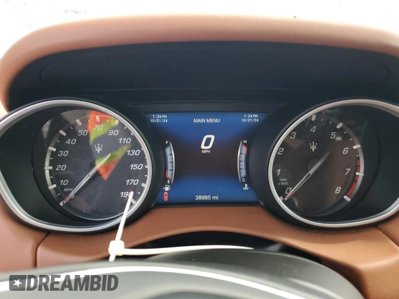 2019 Maserati Levante z VIN ZN661XUA3KX335863, wystawiony jako Copart lot #75898074 z przebiegiem 38 985 mil mil oraz Nie do naprawy • Non repairable. Historia ofert i sprzedaży dostępna na DreamBid. Obrazek 9.