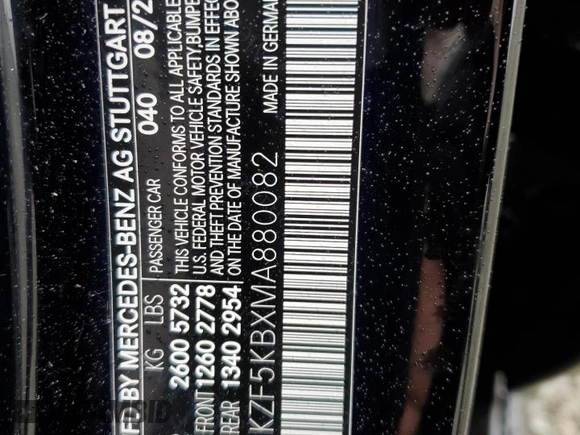 2021 Mercedes-Benz E-Class E 450 with VIN W1KZF5KBXMA880082, listed as a Copart auction lot 44267945 with 31,239 mi miles and Salvage Title. Bid and sale history available at carsss.com. Image 12.