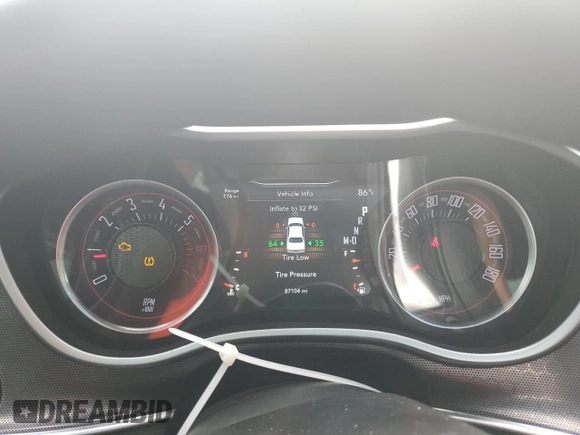 2017 Dodge Challenger z VIN DPSMN181395, wystawiony jako Copart lot #70791394 z przebiegiem 87 104 mil mil oraz Szkoda całkowita • Salvage title. Historia ofert i sprzedaży dostępna na DreamBid. Obrazek 9.