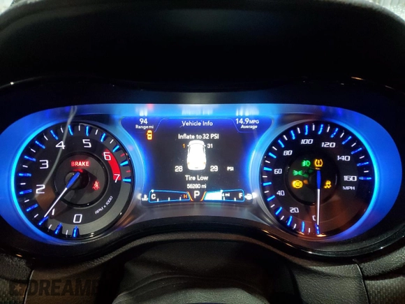 2016 Chrysler 300 with VIN 2C3CCABT3GH234127, listed as a Copart auction lot 44201905 with 56,280 mi miles and Salvage Title. Bid and sale history available at carsss.com. Image 9.