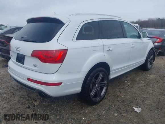 2015 Audi Q7 S line Prestige with VIN WA1DGAFE7FD021509, listed as a IAAI auction lot 41724235 with 135,486 mi miles and . Bid and sale history available at DreamBid. Image 4.