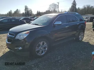 2013 Chevrolet Equinox LTZ with VIN 2GNFLFE36D6398374, listed as a Copart auction lot 46663865 with 152,989 mi miles and Salvage Title. Bid and sale history available at carsss.com. Image 1.