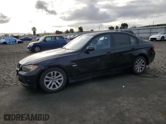 2007 BMW 3 Series 328i with VIN WBAVA37507NL12948, listed as a Copart auction lot 50275915 with 357,156 mi miles and Salvage title. Bid and sale history available at DreamBid. Image 1.