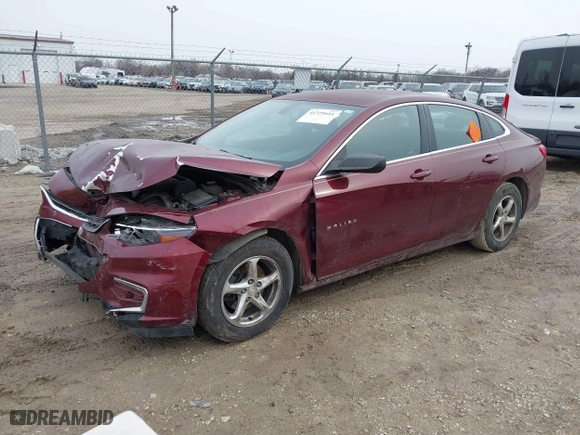 2016 Chevrolet Malibu LS with VIN 1G1ZB5ST9GF203071, listed as a IAAI auction lot 41729441 with 103,102 mi miles. Bid and sale history available at carsss.com. Image 2.