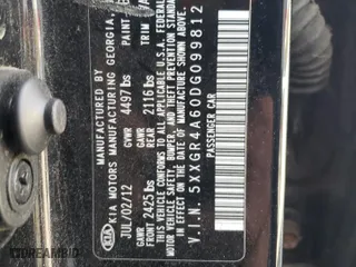 2013 Kia Optima SX w/Limited Pkg with VIN 5XXGR4A60DG099812, listed as a Copart auction lot 54092735 with 161,755 mi miles and Clean Title. Bid and sale history available at carsss.com. Image 12.