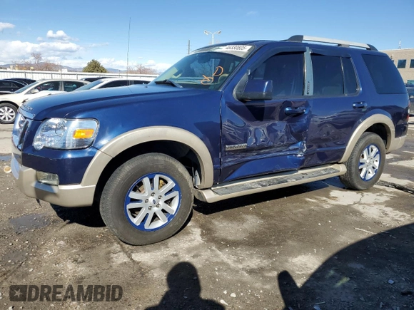 2006 Ford Explorer Eddie Bauer z VIN 1FMEU64E46UB55487, wystawiony jako Copart lot #46330805 z przebiegiem 127 795 mil mil oraz Szkoda całkowita • Salvage title. Historia ofert i sprzedaży dostępna na DreamBid. Obrazek 1.