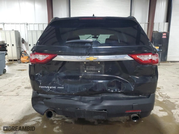 2021 Chevrolet Traverse LS with VIN 1GNEVFKW4MJ224763, listed as a Copart auction lot 47583845 with 53,590 mi miles and Salvage Title. Bid and sale history available at carsss.com. Image 6.