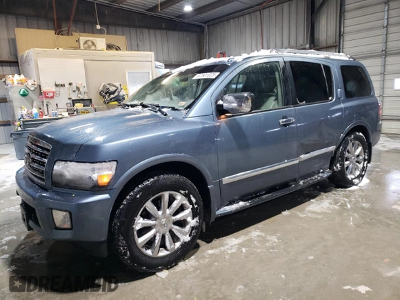 2008 Infiniti QX56 with VIN 5N3AA08CX8N913656, listed as a Copart auction lot 87501025 with 154,156 mi miles and Salvage Title. Bid and sale history available at carsss.com. Image 1.