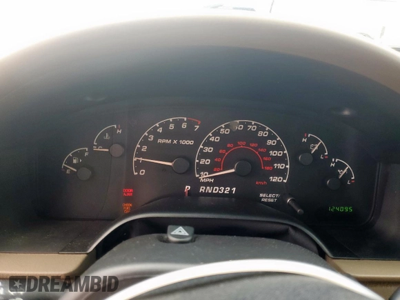 2002 Ford Explorer XLS with VIN 1FMZU62E62UA69368, listed as a Copart auction lot 61571065 with 124,095 mi miles and Salvage title. Bid and sale history available at DreamBid. Image 9.