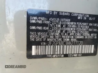 2017 Subaru Crosstrek Premium z VIN JF2GPABC3HH277120, wystawiony jako Copart lot #55176895 z przebiegiem 129 926 mil mil oraz Szkoda całkowita • Salvage title. Historia ofert i sprzedaży dostępna na DreamBid. Obrazek 12.