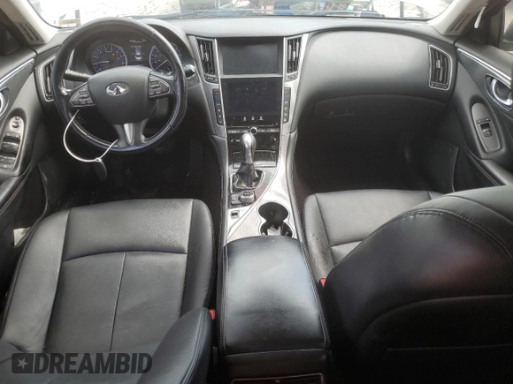 2015 Infiniti Q50 Premium with VIN JN1BV7AP5FM345771, listed as a Copart auction lot 59021485 with 170,199 mi miles and Salvage title. Bid and sale history available at DreamBid. Image 8.