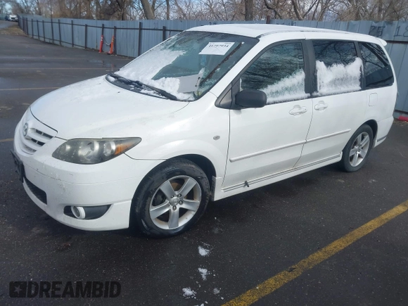 2005 Mazda MPV LX with VIN JM3LW28J650541962, listed as a IAAI auction lot 41797934 with Not Provided miles. Bid and sale history available at carsss.com. Image 2.