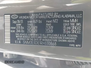 2024 Hyundai Tucson Limited with VIN 5NMJE3DE1RH330868, listed as a IAAI auction lot 42222873 with 37,197 mi miles and . Bid and sale history available at carsss.com. Image 9.