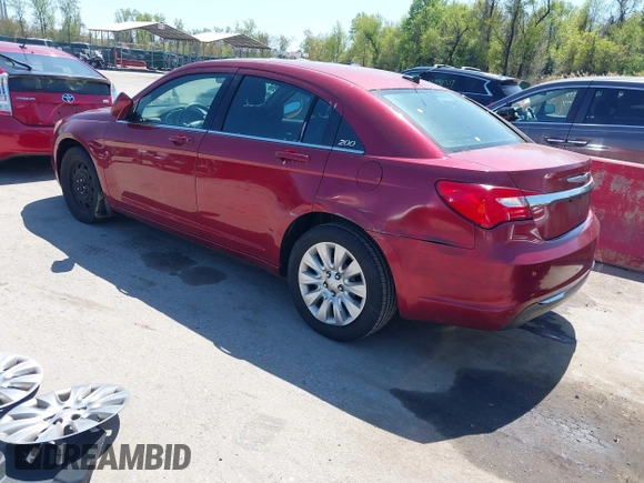 2014 Chrysler 200 LX with VIN 1C3CCBAB6EN211685, listed as a IAAI auction lot 42061267 with 178,834 mi miles. Bid and sale history available at carsss.com. Image 3.