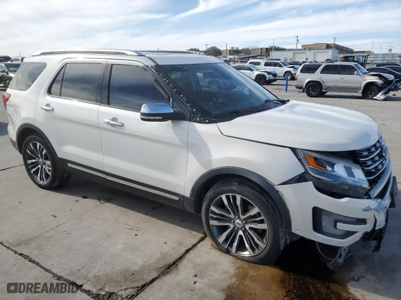 2017 Ford Explorer Platinum with VIN 1FM5K8HT1HGA06952, listed as a Copart auction lot 88350455 with 106,083 mi miles and Salvage Title. Bid and sale history available at carsss.com. Image 4.