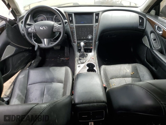 2017 Infiniti Q50 Premium with VIN JN1EV7AR9HM834868, listed as a Copart auction lot 54975165 with 109,746 mi miles and Salvage title. Bid and sale history available at DreamBid. Image 8.