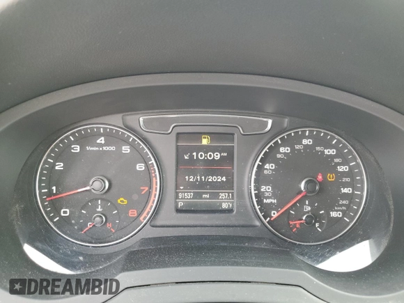 2017 Audi Q3 Prestige with VIN WA1GCCFS0HR005622, listed as a Copart auction lot 83565434 with 91,537 mi miles and Salvage Title. Bid and sale history available at carsss.com. Image 9.