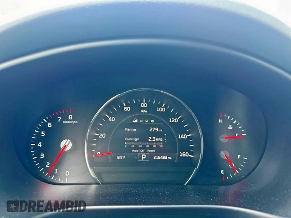 2018 Kia Sorento EX with VIN 5XYPH4A58JG399034, listed as a Copart auction lot 62614475 with 216,483 mi miles and Clean title. Bid and sale history available at DreamBid. Image 8.