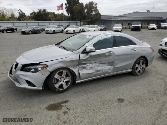 2015 Mercedes-Benz CLA-Class CLA 250 with VIN WDDSJ4EB6FN271458, listed as a Copart auction lot 54273075 with 70,423 mi miles and Salvage Title. Bid and sale history available at carsss.com. Image 1.