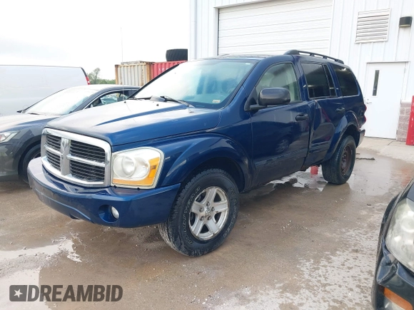 2005 Dodge Durango SLT with VIN 1D4HB48D55F571759, listed as a IAAI auction lot 42278625 with 277,443 mi miles and . Bid and sale history available at DreamBid. Image 2.