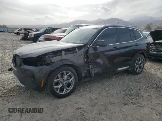 2024 BMW X3 xDrive30i z VIN 5UX53DP00R9V76785, wystawiony jako Copart lot #43770265 z przebiegiem 5 596 mil mil oraz Szkoda całkowita • Salvage title. Historia ofert i sprzedaży dostępna na DreamBid. Obrazek 1.