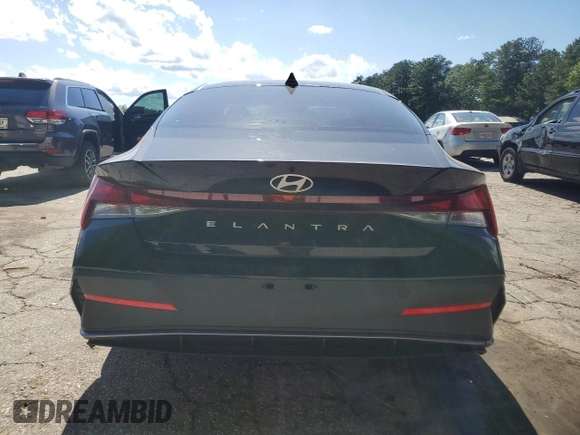 2024 Hyundai Elantra SE with VIN KMHLL4DG8RU831976, listed as a Copart auction lot 57838755 with 6,228 mi miles and Salvage title. Bid and sale history available at DreamBid. Image 6.