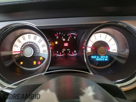 2011 Ford Mustang GT with VIN 1ZVBP8FF6B5114358, listed as a Copart auction lot 78138764 with 74,733 mi miles and Salvage Title. Bid and sale history available at DreamBid. Image 9.