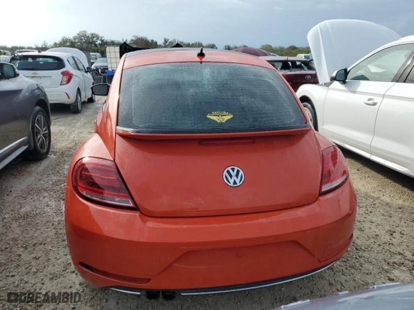 2018 Volkswagen Beetle S with VIN 3VWFD7AT5JM705503, listed as a Copart auction lot 75129054 with 0 mi miles and Non Repairable. Bid and sale history available at carsss.com. Image 6.