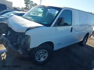 2005 Chevrolet Express Cargo Van with VIN 1GCGG25V851169243, listed as a IAAI auction lot 40837744 with 149,999 mi miles. Bid and sale history available at carsss.com. Image 2.