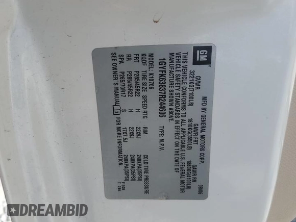 2007 Cadillac Escalade z VIN 1GYFK63837R244606, wystawiony jako Copart lot #53540425 z przebiegiem 163 146 mil mil oraz Szkody całkowita. Historia ofert i sprzedaży dostępna na DreamBid. Obrazek 13.