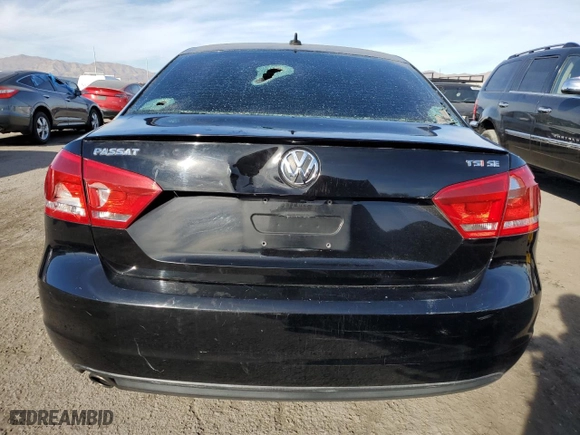 2014 Volkswagen Passat SE w/Sunroof with VIN 1VWBT7A32EC073942, listed as a Copart auction lot 38987864 with 128,036 mi miles and Salvage Title. Bid and sale history available at carsss.com. Image 6.