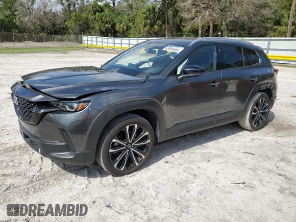 2023 Mazda CX-50 S Premium Plus with VIN 7MMVABEM2PN128862, listed as a Copart auction lot 45869665 with 23,177 mi miles and Salvage Title. Bid and sale history available at DreamBid. Image 1.