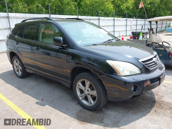 2006 Lexus RX 400h with VIN JTJHW31U060016550, listed as a IAAI auction lot 42411820 with 308,543 mi miles and . Bid and sale history available at DreamBid. Image 1.