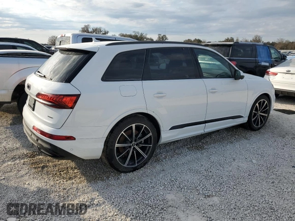 2023 Audi Q7 Prestige with VIN WA1VXBF70PD002040, listed as a Copart auction lot 75412834 with 3,809 mi miles and Non repairable. Bid and sale history available at DreamBid. Image 3.