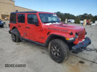2021 Jeep Wrangler Unlimited Rubicon with VIN 1C4HJXFN9MW505291, listed as a Copart auction lot 89060615 with 69,894 mi miles and Salvage Title. Bid and sale history available at DreamBid. Image 4.