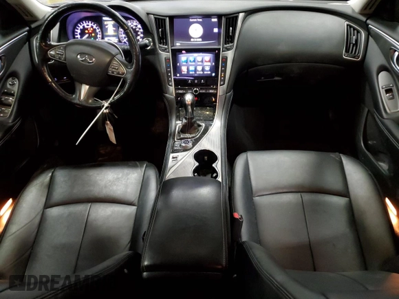 2015 Infiniti Q50 Premium with VIN JN1BV7AR5FM405808, listed as a Copart auction lot 46289625 with 110,441 mi miles and Salvage Title. Bid and sale history available at carsss.com. Image 8.